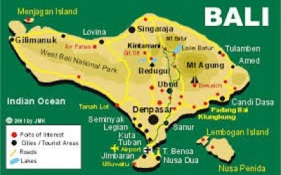 Peta Tempat Wisata di Bali